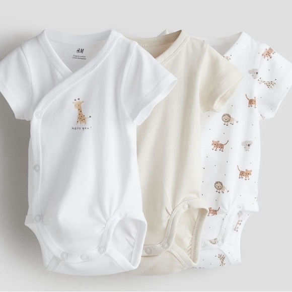 3 Pack wrap over body suits - Picture 3 of 7